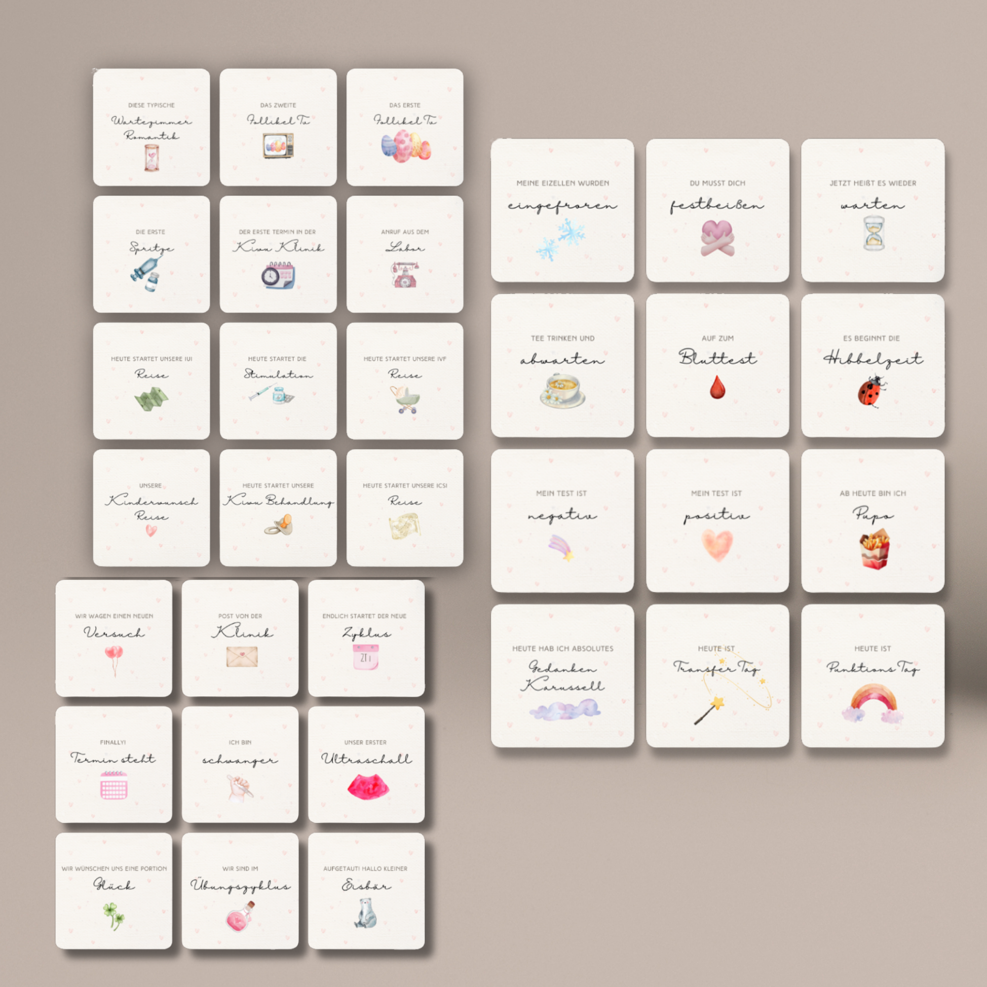 Meilenstein Karten Kinderwunsch