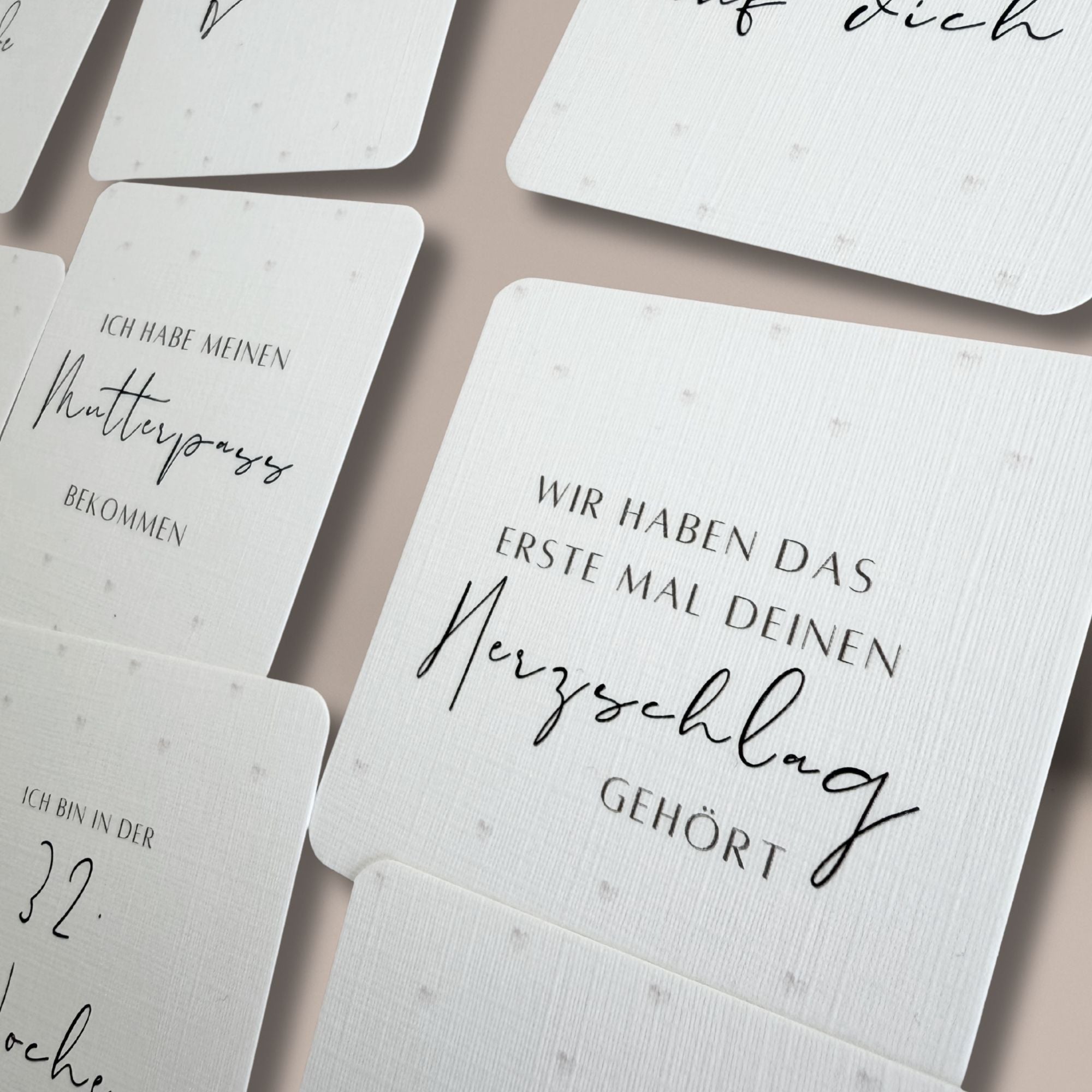 100 Meilenstein Karten Schwangerschaft